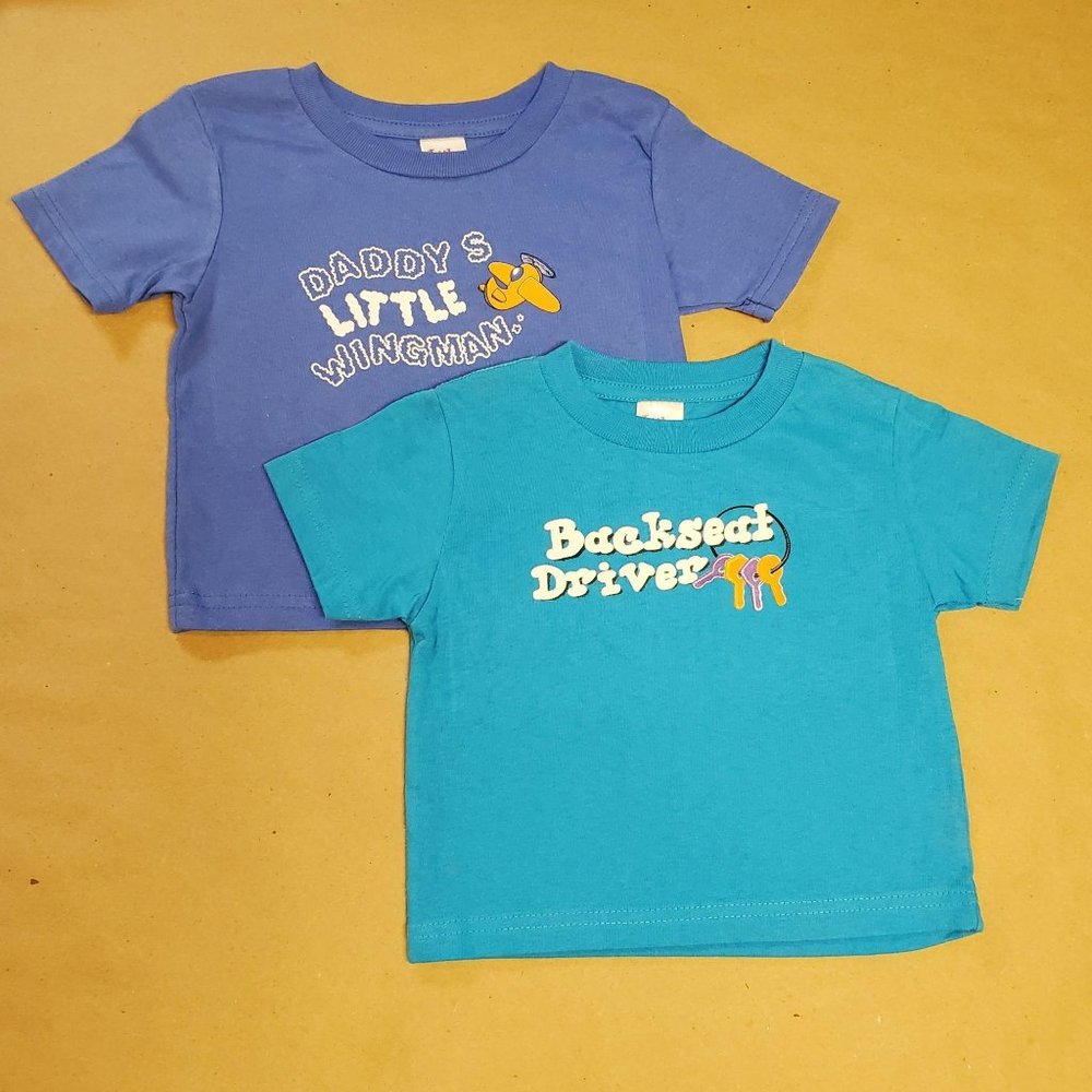 Little Teez T-Shirts 2 Pack Size 2T Blue